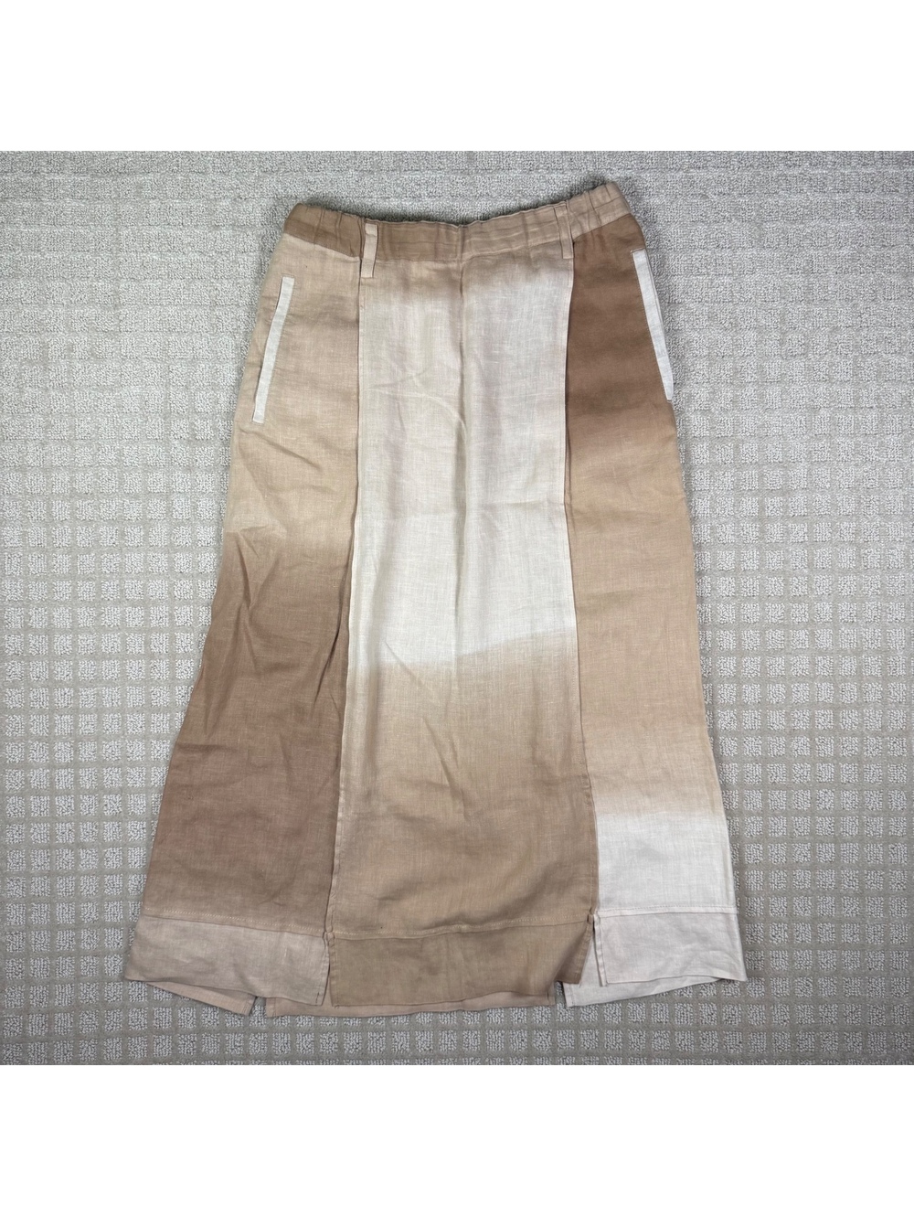 AW 1997 Issey Miyake Archive Linen Ombre Maxi Skirt L